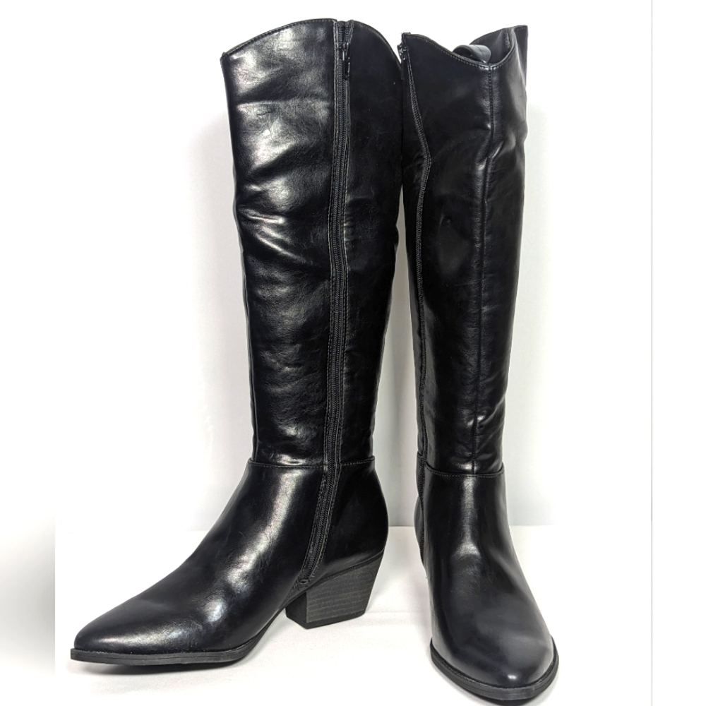 NEW Life Stride Womens Reese Western Tall Riding Boots Knee High Boot Sz 9 wide